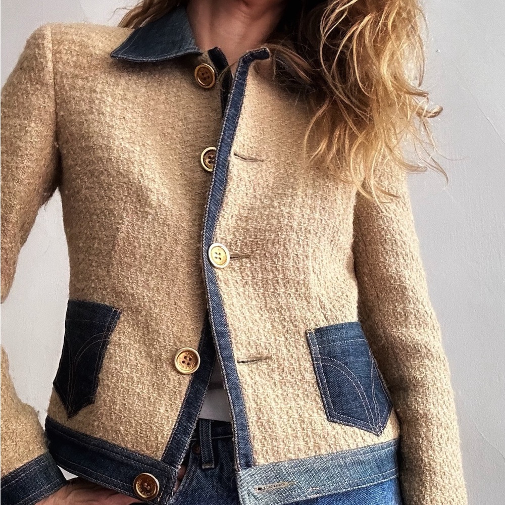 Vintage D&G Tweed & Denim Jacket - Picture 6 of 7